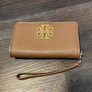 Camel Tory Burch Wristlet